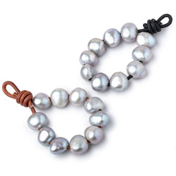 11-12mm Silver Lilac Large Hole Baroque Pearls Set of 10 (ONLINE ORDER ONLY)