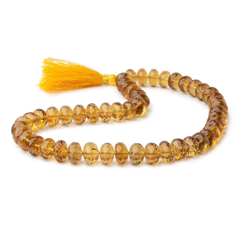 11-12mm Whiskey Quartz Faceted Rondelle Beads 16 inch 51 pieces AAA (ONLINE ORDER ONLY)