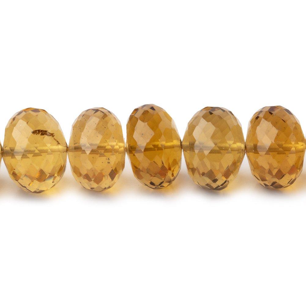 11-12mm Whiskey Quartz Faceted Rondelle Beads 16 inch 51 pieces AAA (ONLINE ORDER ONLY)