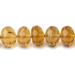 11-12mm Whiskey Quartz Faceted Rondelle Beads 16 inch 51 pieces AAA (ONLINE ORDER ONLY)