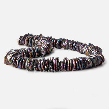 11-13.5mm diameter Peacock center drilled Keshi Freshwater Pearls 16 inch 95 pieces A (ONLINE ORDER ONLY)