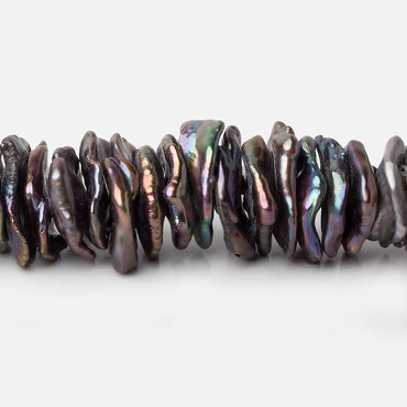 11-13.5mm diameter Peacock center drilled Keshi Freshwater Pearls 16 inch 95 pieces A (ONLINE ORDER ONLY)