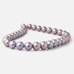 11-13.5mm Violet Silver Near Round Freshwater Pearls 16 inch 33 Beads AA (ONLINE ORDER ONLY)