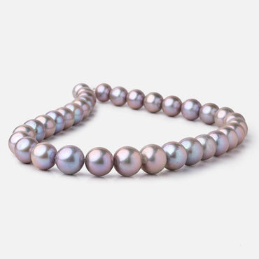 11-13.5mm Violet Silver Near Round Freshwater Pearls 16 inch 33 Beads AA (ONLINE ORDER ONLY)