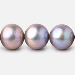 11-13.5mm Violet Silver Near Round Freshwater Pearls 16 inch 33 Beads AA (ONLINE ORDER ONLY)