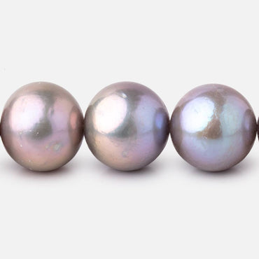 11-13.5mm Violet Silver Near Round Freshwater Pearls 16 inch 33 Beads AA (ONLINE ORDER ONLY)