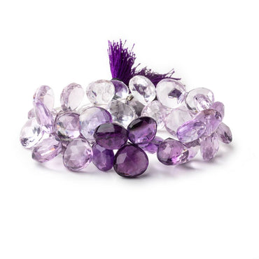 12mm Shaded Amethyst Faceted Heart Beads 8 inch 40 pieces (ONLINE ORDER ONLY)