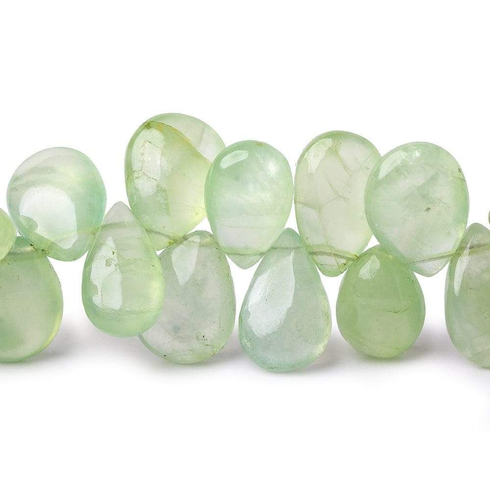 11-13mm Green Prehnite Plain Pear Beads 8 inch 43 pieces (ONLINE ORDER ONLY)