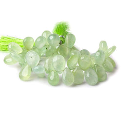 11-13mm Green Prehnite Plain Pear Beads 8 inch 43 pieces (ONLINE ORDER ONLY)