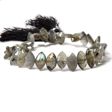 11-13mm Labradorite Side Drilled Faceted Marquise Beads 8 inch 28 pieces (ONLINE ORDER ONLY)