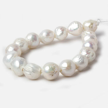 11-13mm Off White Baroque Large Hole pearls 8 inch 14 pieces (ONLINE ORDER ONLY)