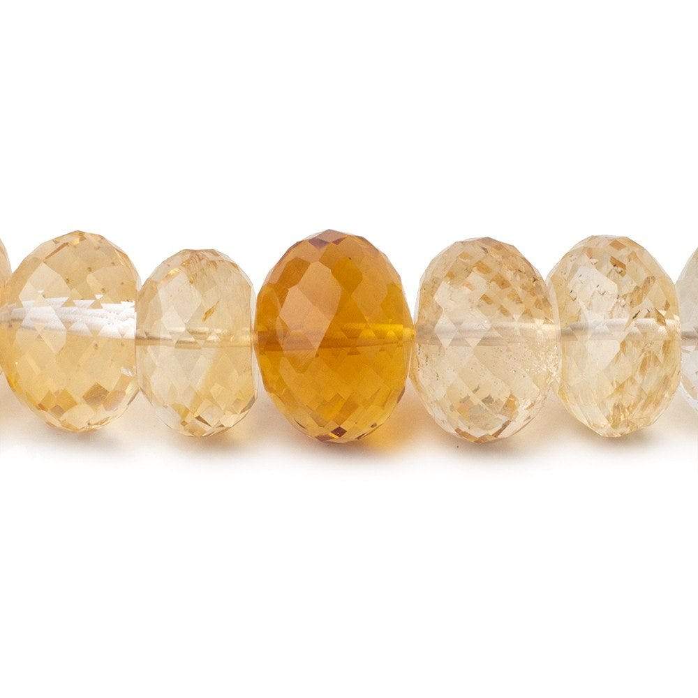 11-14.5mm Citrine Faceted Rondelle Beads 16 inch 53 pieces (ONLINE ORDER ONLY)
