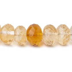11-14.5mm Citrine Faceted Rondelle Beads 16 inch 53 pieces (ONLINE ORDER ONLY)