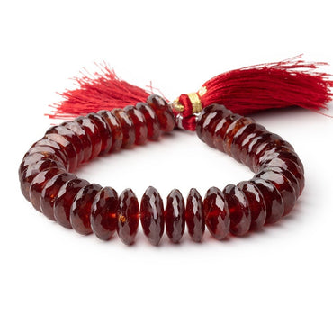11-14mm Hessonite Garnet German Faceted Rondelle Beads 7.5 inch 40 pieces (ONLINE ORDER ONLY)