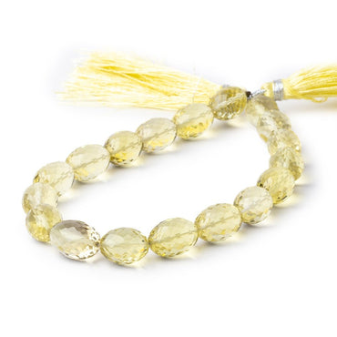 11-14mm Lemon Quartz Faceted Olive Beads 9 inch 18 pieces (ONLINE ORDER ONLY)