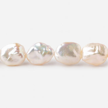 11-14mm Pale Peach Straight Drilled Keshi Freshwater Pearls 16 inch 32 pieces (ONLINE ORDER ONLY)