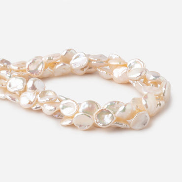 11-14mm Pale Peach Straight Drilled Keshi Freshwater Pearls 16 inch 32 pieces (ONLINE ORDER ONLY)