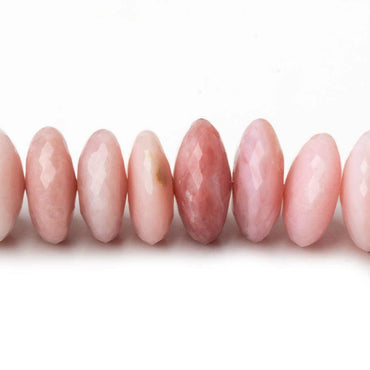 11-14mm Pink Peruvian Opal German Faceted Rondelle Beads 17.5 inch 78 pcs AA (ONLINE ORDER ONLY)