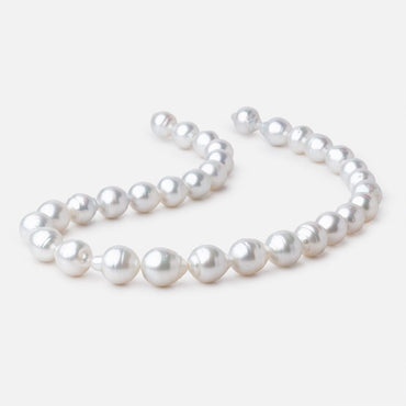 11-14mm White South Sea Saltwater Pearls 16 inch 32 Beads AA (ONLINE ORDER ONLY)