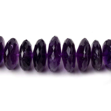 11-15mm Amethyst German Faceted Rondelle Beads 15 inch 79 pieces (ONLINE ORDER ONLY)