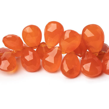 11-15mm Carnelian Faceted Pear Beads 7.5 inch 50 pieces (ONLINE ORDER ONLY)