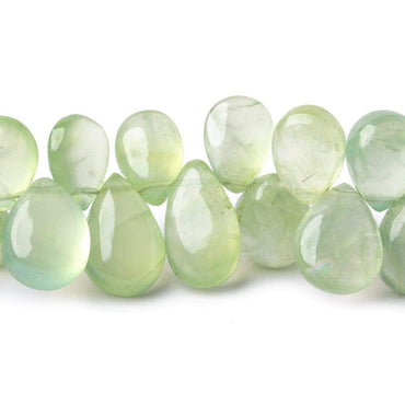 11-15mm Green Prehnite Plain Pear Beads 8 inch 40 pieces (ONLINE ORDER ONLY)