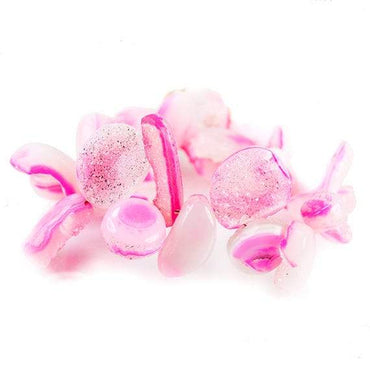 11 - 15mm Hibiscus Pink Agate Petite Drusy Free Form Beads 27 pieces (ONLINE ORDER ONLY)