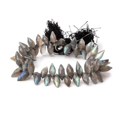 11-15mm Labradorite Faceted Marquise Beads 8 Inch 59 pieces (ONLINE ORDER ONLY)