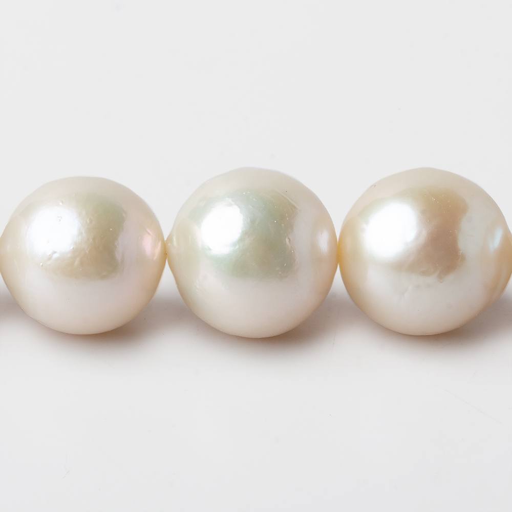 11-15mm Off White Round Freshwater Pearls A Grade 29 beads 16 inch (ONLINE ORDER ONLY)