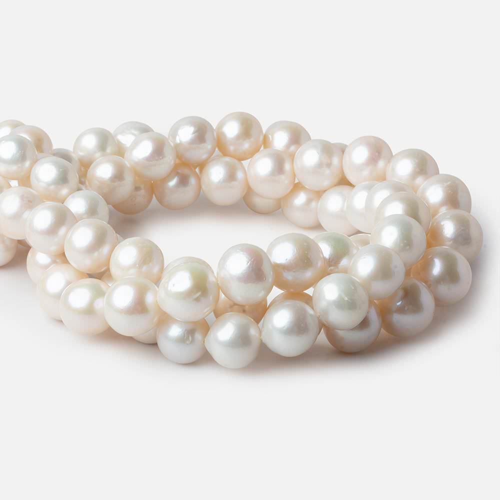 11-15mm Off White Round Freshwater Pearls A Grade 29 beads 16 inch (ONLINE ORDER ONLY)