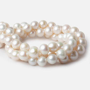 11-15mm Off White Round Freshwater Pearls A Grade 29 beads 16 inch (ONLINE ORDER ONLY)