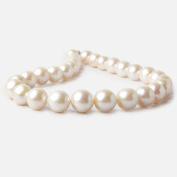 11-15mm Off White Round Freshwater Pearls A Grade 29 beads 16 inch (ONLINE ORDER ONLY)