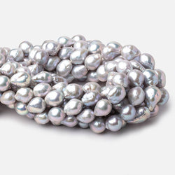 11-15mm Silver Ultra Baroque Freshwater Pearls 15.5 inch 25 Beads AA (ONLINE ORDER ONLY)