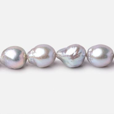 11-15mm Silver Ultra Baroque Freshwater Pearls 15.5 inch 25 Beads AA (ONLINE ORDER ONLY)