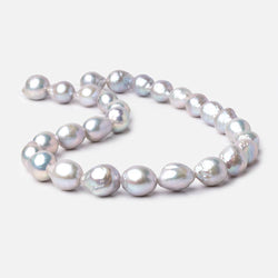 11-15mm Silver Ultra Baroque Freshwater Pearls 15.5 inch 25 Beads AA (ONLINE ORDER ONLY)