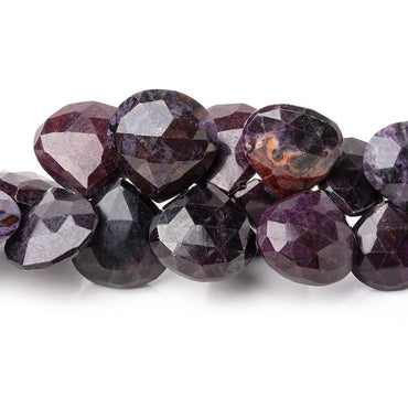 10-12mm Sugilite Faceted Heart Beads 8 inch 40 pieces AA (ONLINE ORDER ONLY)