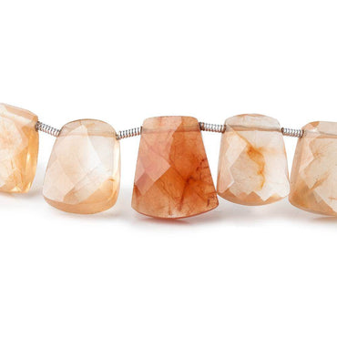 11-15mm Tangerine Quartz Faceted Fancy Shape Beads 8 inch 17 pieces (ONLINE ORDER ONLY)