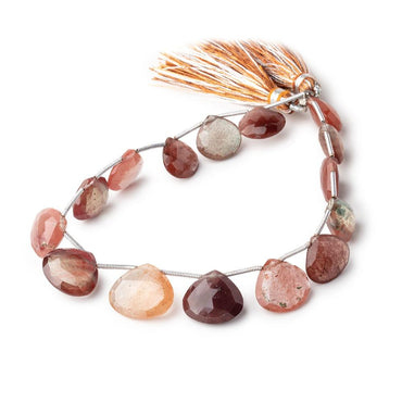 11-16mm Andesine Faceted Heart Beads 8 inch 15 pieces (ONLINE ORDER ONLY)