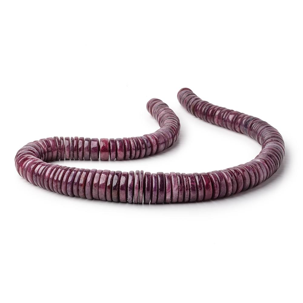 11-17.5mm Indian Ruby Plain Heishi Beads 18 inch 142 pieces AA (ONLINE ORDER ONLY)