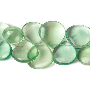 11-17mm Banded Fluorite Beads Plain Heart Briolette 7 inch 25 pieces (ONLINE ORDER ONLY)