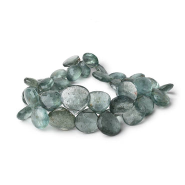11-17mm Moss Aquamarine Faceted Heart Beads 9 inch 39 pieces (ONLINE ORDER ONLY)