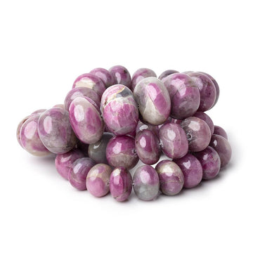 11-17mm Ruby in Marble Matrix Plain Rondelles 16.5 inch 49 Beads 1mm Hole (ONLINE ORDER ONLY)