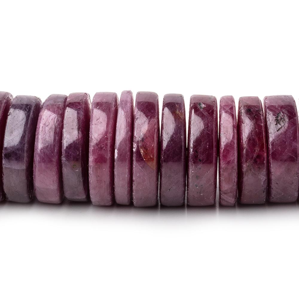 11-18mm Indian Ruby Plain Heishi Beads 20 inch 140 pieces AA (ONLINE ORDER ONLY)