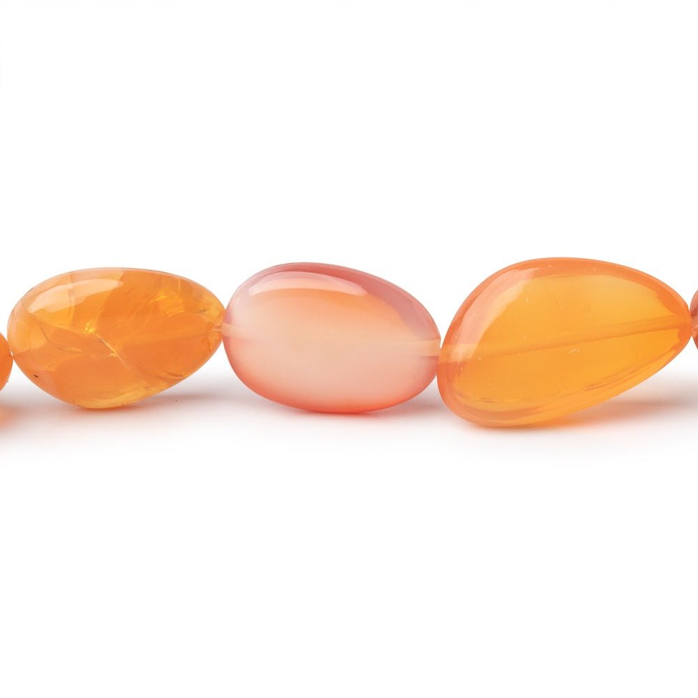 11-20mm Mexican Fire Opal Plain Nugget Beads 17 inch 32 pieces (ONLINE ORDER ONLY)