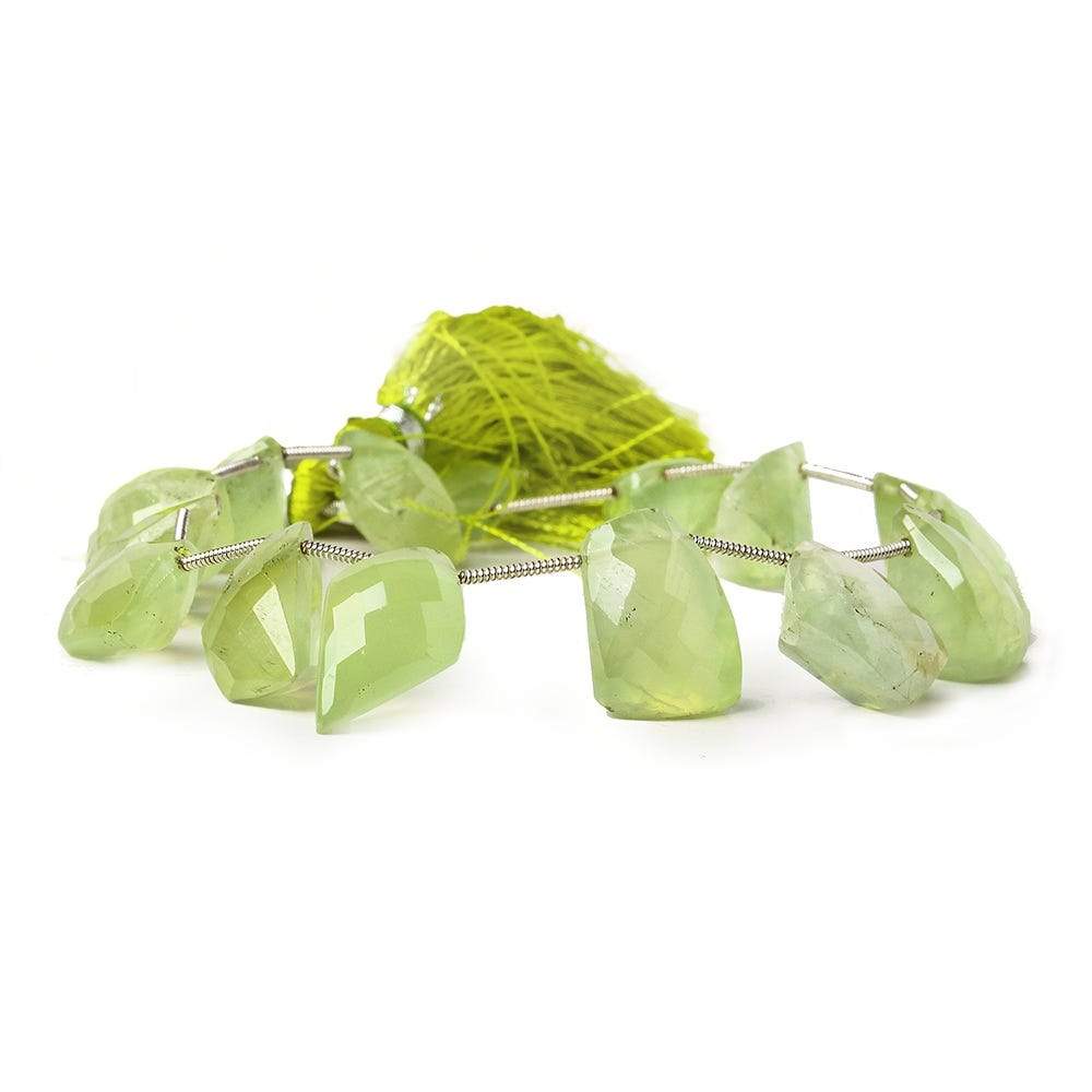 11-21mm Prehnite Top Drill Freeshape Beads 8.5 inch 15 pieces (ONLINE ORDER ONLY)