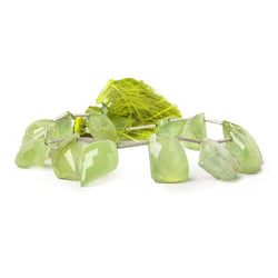 11-21mm Prehnite Top Drill Freeshape Beads 8.5 inch 15 pieces (ONLINE ORDER ONLY)
