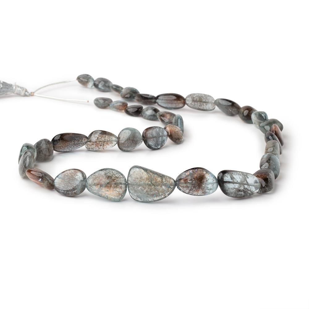 11-24mm Copper Moss Aquamarine Plain Nugget 23 inch 36 Beads AAA (ONLINE ORDER ONLY)