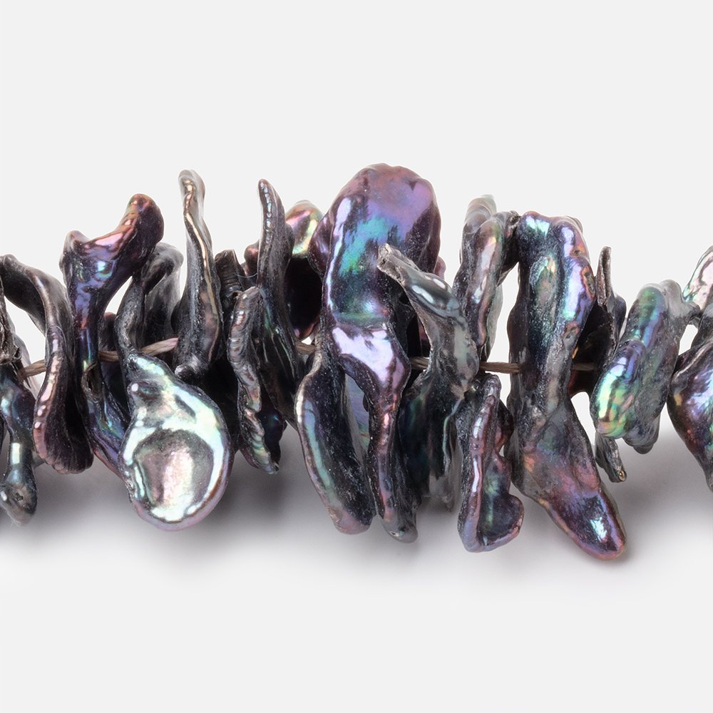 11-27mm Peacock Center Drill Ultra Keshi Freshwater Pearls 16 inch 120 Beads (ONLINE ORDER ONLY)