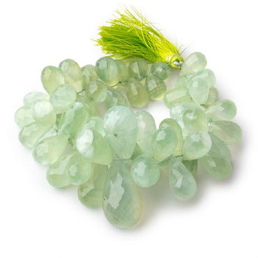 11-29mm Prehnite Beads Tear Drop Briolette 8 inch 57 pieces (ONLINE ORDER ONLY)