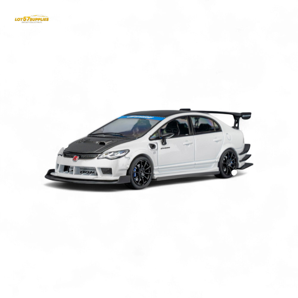 (Pre-Order) Microturbo Honda Civic Type R FD2 Spoon Sports - Metallic White 1:64 (Online Order Only)